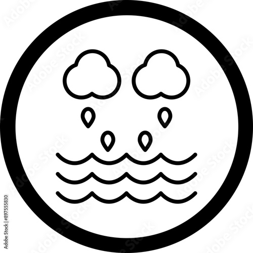 Rainstorm Vector Icon Design