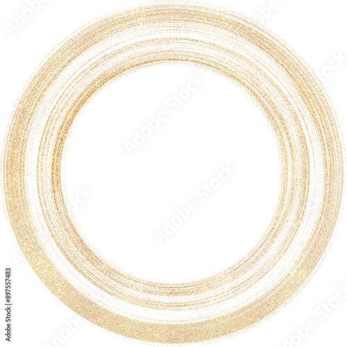 Golden border, gold holidays banner,line decorations. Oval frame isolated Gold frame. Wedding invitation border. Geometric abstract. Hand Drawn Illustration brush stroke paint ornament decorate.