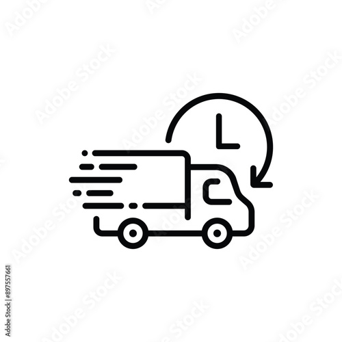 Fast delivery truck icon. Express delivery icon. Delivery truck sign and symbol. Shipping fast delivery icon