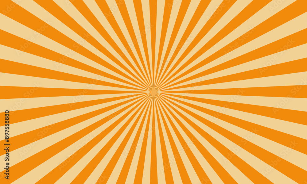 Fototapeta premium A horizontal vector background of color rays in a circle. Flat lines of abstract fireworks