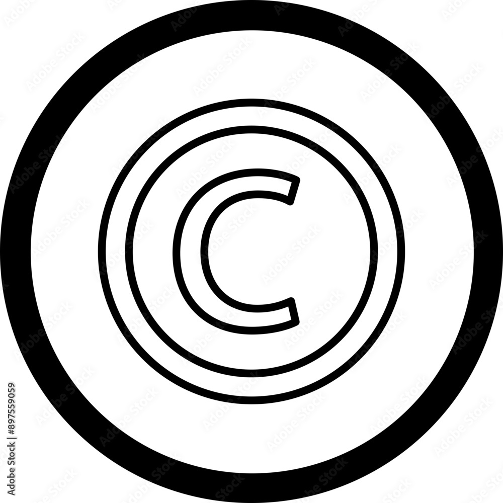 Fototapeta premium Copyright Icon Design