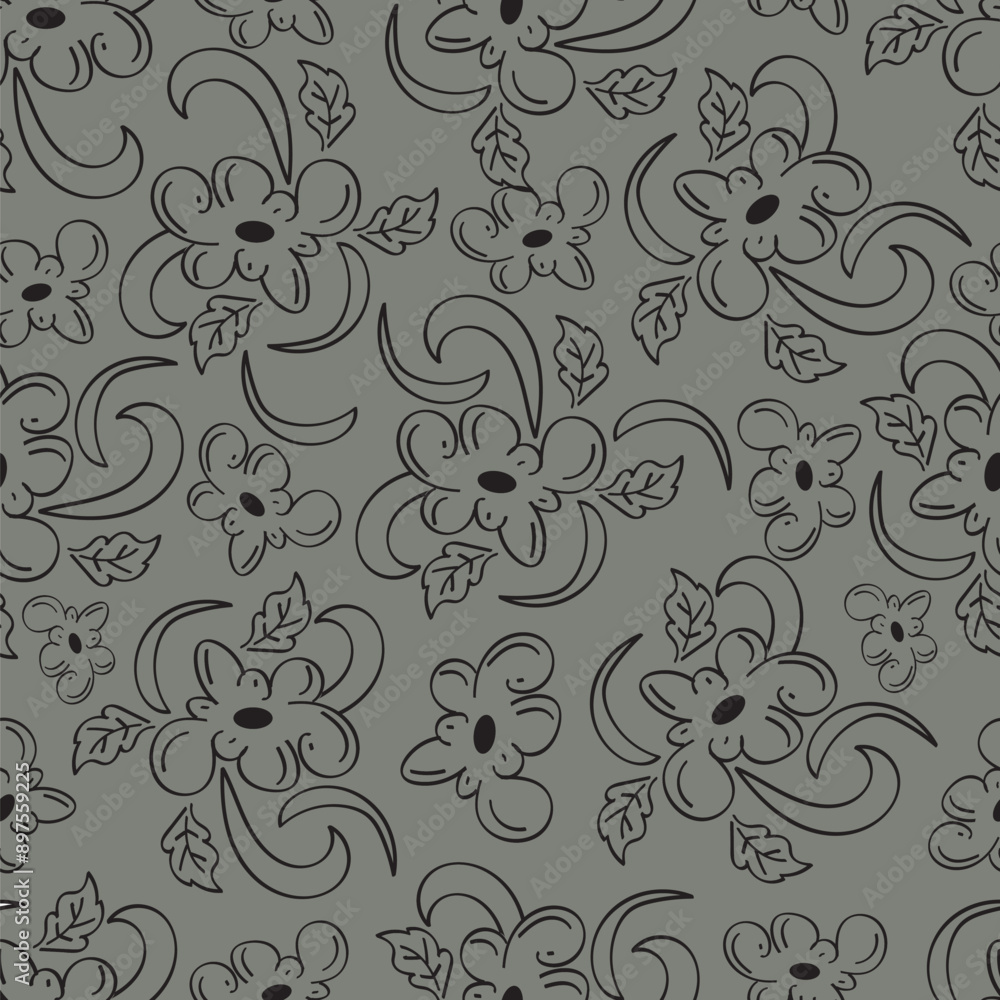 Elegance pink floral stems seamless pattern on a grey background. Vector hand drawn. Artistic, abstract flowers and tiny leaves, buds bells printing. Template for designs, fabric, fashion, textile
Elegance pink floral stems seamless pattern on a grey background. Vector hand drawn. Artistic, abstract flowers and tiny leaves, buds bells printing. Template for designs, fabric, fashion, textile