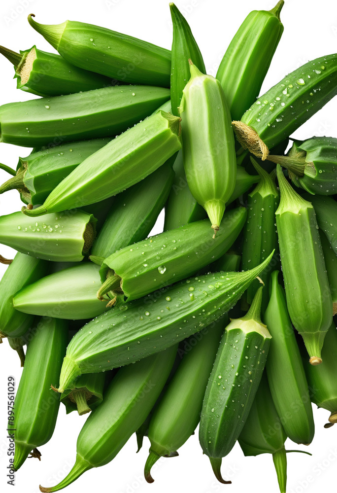delicious Okra isolated on white background delicious Okra isolated on white background