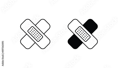 Bandage icon design with white background stock illustration