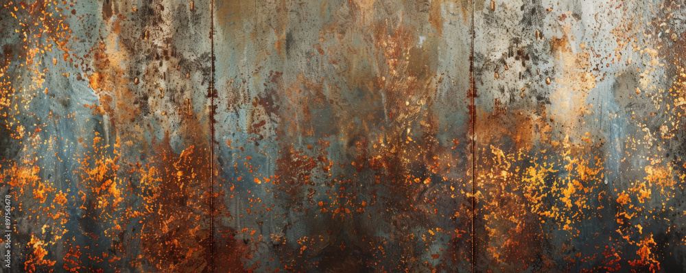 A distressed metal background with intricate rust details and a vintage, industrial feel. A distressed metal background with intricate rust details and a vintage, industrial feel.