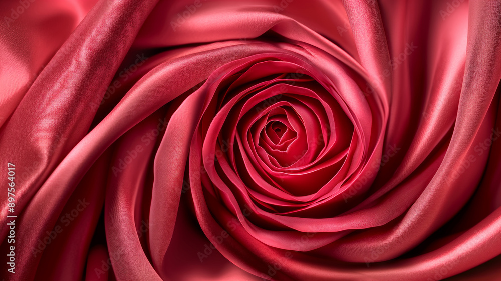 Red rose pattern silk texture of satin abstract background. Smooth soft fabric background. Textile industry background. Red rose pattern silk texture of satin abstract background. Smooth soft fabric background. Textile industry background.