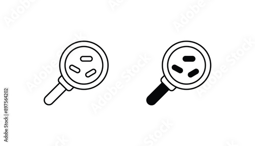Bacteria icon design with white background stock illustration