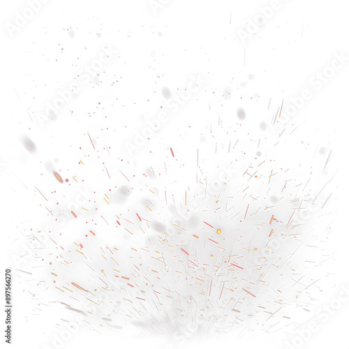 Fire spark transparent png. Burning hot sparks effect with embers burning ash and smoke flying in the air. 