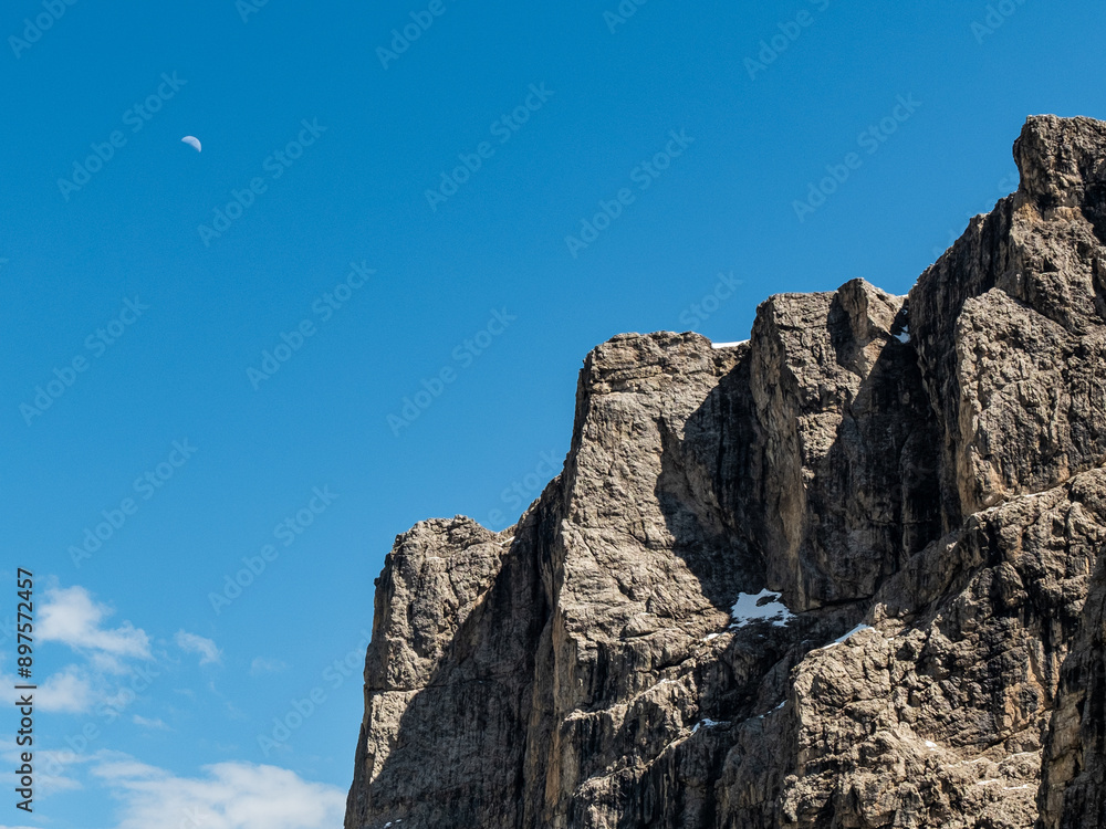 Alpine Majesty: Scenic Mountain Views of the Dolomites from the Sella Group Hiking Trail Alpine Majesty: Scenic Mountain Views of the Dolomites from the Sella Group Hiking Trail