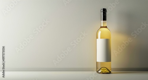 White Wine Bottle Mockup