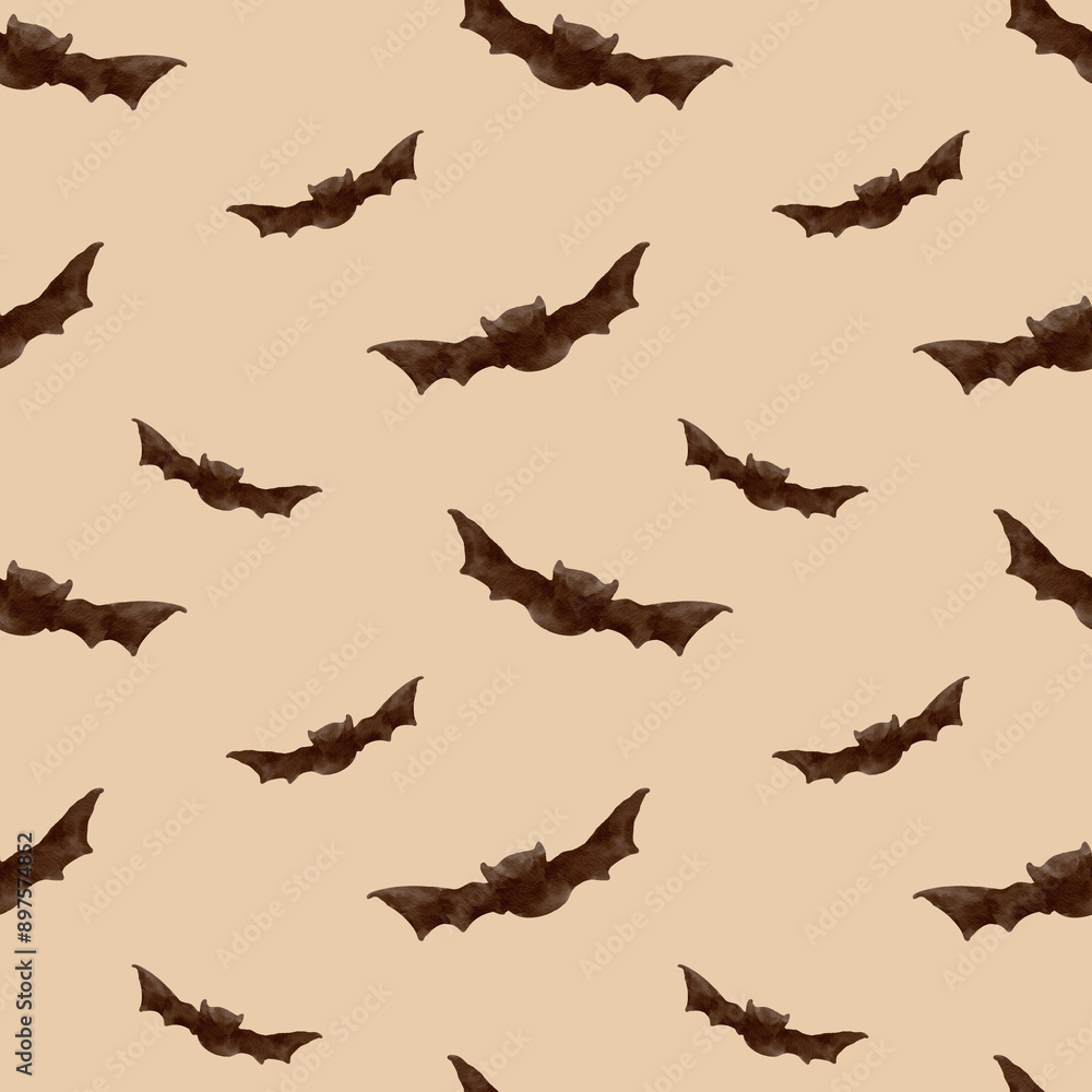 seamless repeating pattern for Halloween. Scary, creepy bats in flight. For wrapping paper, wallpaper, for printing.
Light beige background seamless repeating pattern for Halloween. Scary, creepy bats in flight. For wrapping paper, wallpaper, for printing.
Light beige background