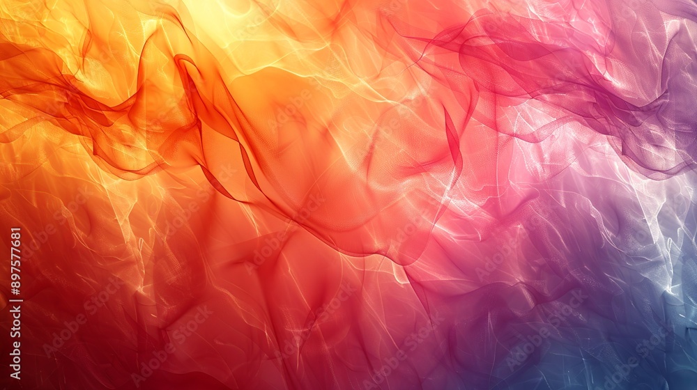 Fototapeta premium Shimmering abstract background with luminous, chromatic textures and intense, vivid colors that create a bold and striking visual display. Watercolor style, high resolution Illustration, in the style