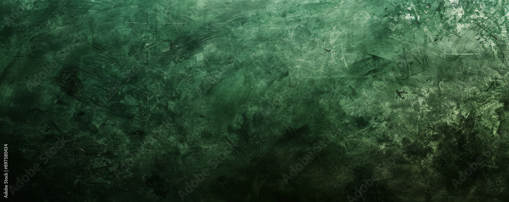 Fototapeta premium A deep green background with a slight gradient and a rough texture, adding a sense of ruggedness and character.