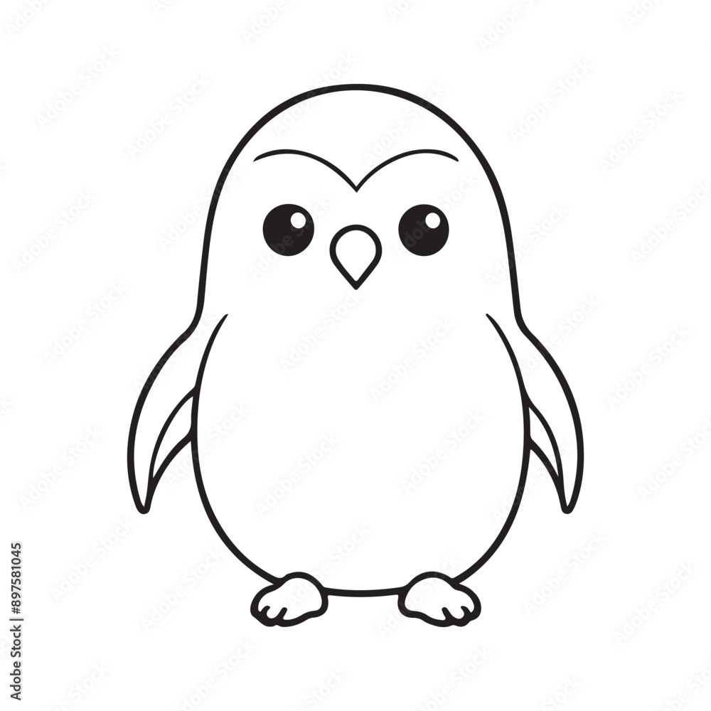 Penguin line art vector illustration Penguin line art vector illustration