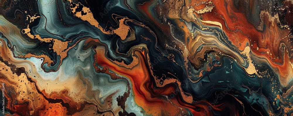 A luxurious abstract texture with rich colors and intricate details, ideal for creating opulent and sophisticated wall decor. A luxurious abstract texture with rich colors and intricate details, ideal for creating opulent and sophisticated wall decor.