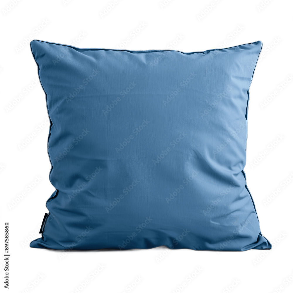 Soft blue pillow isolated on transparent background Soft blue pillow isolated on transparent background