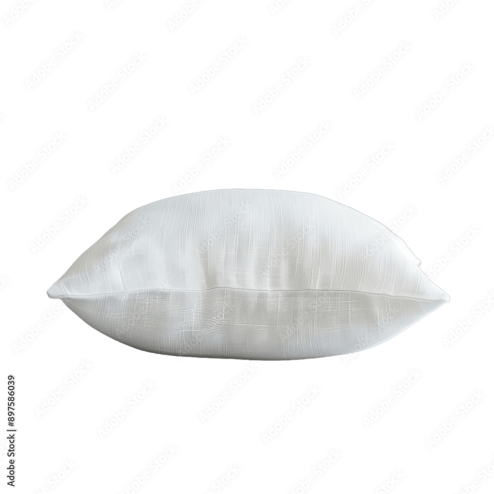 Soft fabric pillow isolated on transparent background