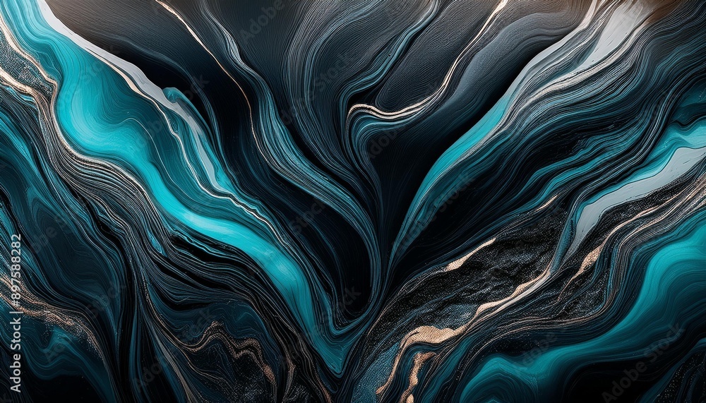 Obraz premium abstract background marble blue and black