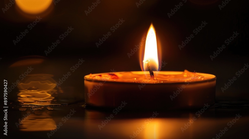 Close-up of a candle flame against a dark background. Close-up of a candle flame against a dark background.
