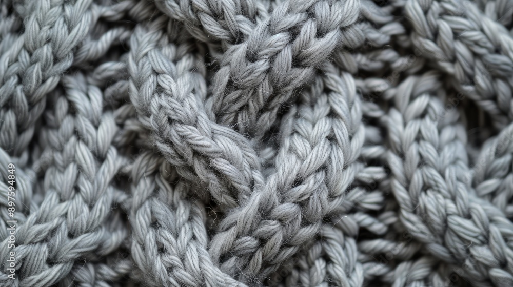 Detailed view of a knitting pattern in wool. Detailed view of a knitting pattern in wool.
