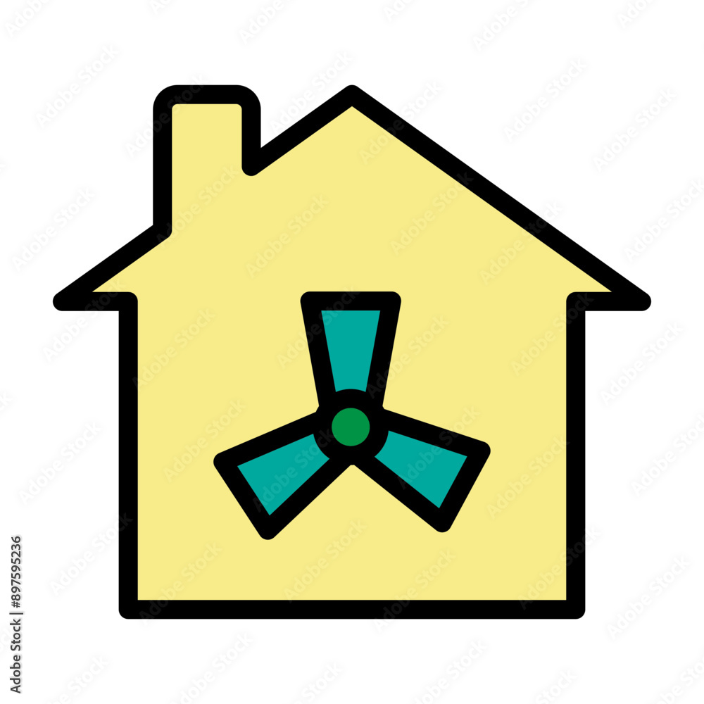 Ventilation Vector Filled Icon Design Ventilation Vector Filled Icon Design