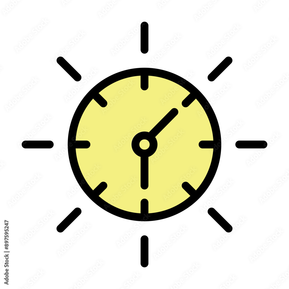 Daylight Savings Vector Filled Icon Design Daylight Savings Vector Filled Icon Design