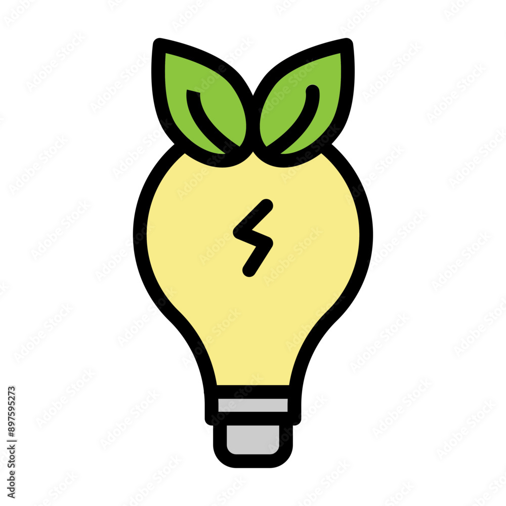 Save Energy Vector Filled Icon Design Save Energy Vector Filled Icon Design