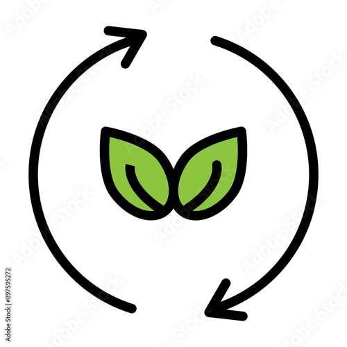 Reuse Vector Filled Icon Design