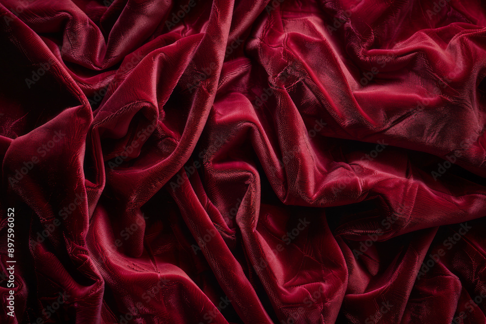 A visual of the deep, rich texture of velvet fabric, focusing on the dense pile and the way it captures light to create a dynamic and luxurious appearance - Generative AI A visual of the deep, rich texture of velvet fabric, focusing on the dense pile and the way it captures light to create a dynamic and luxurious appearance - Generative AI
