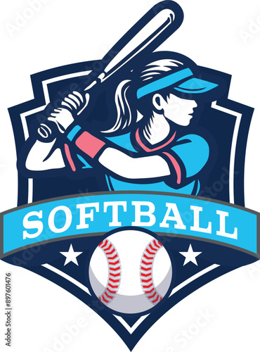 Softball Women's League Logo