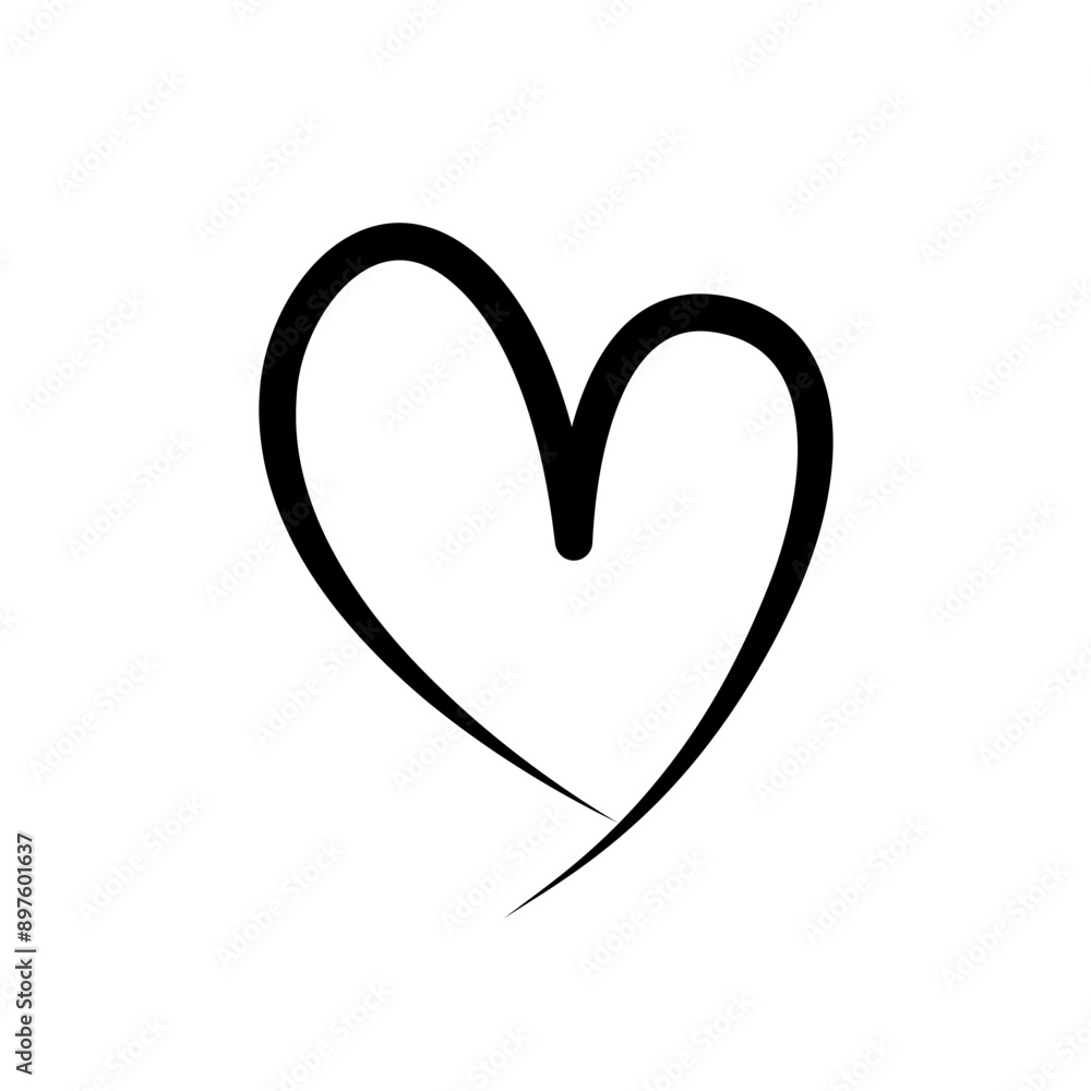 Hand drawn heart symbol vector illustration Hand drawn heart symbol vector illustration