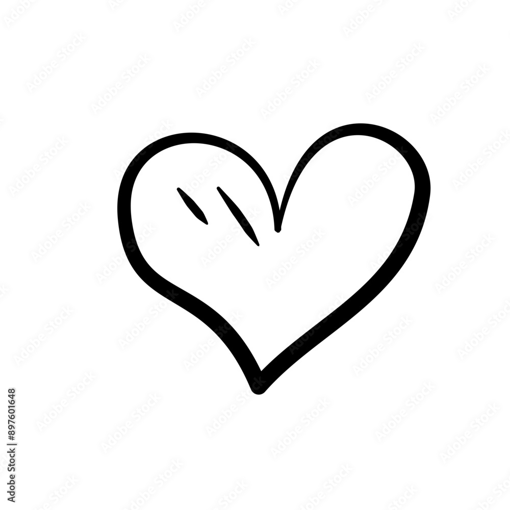 Hand drawn heart symbol vector illustration Hand drawn heart symbol vector illustration
