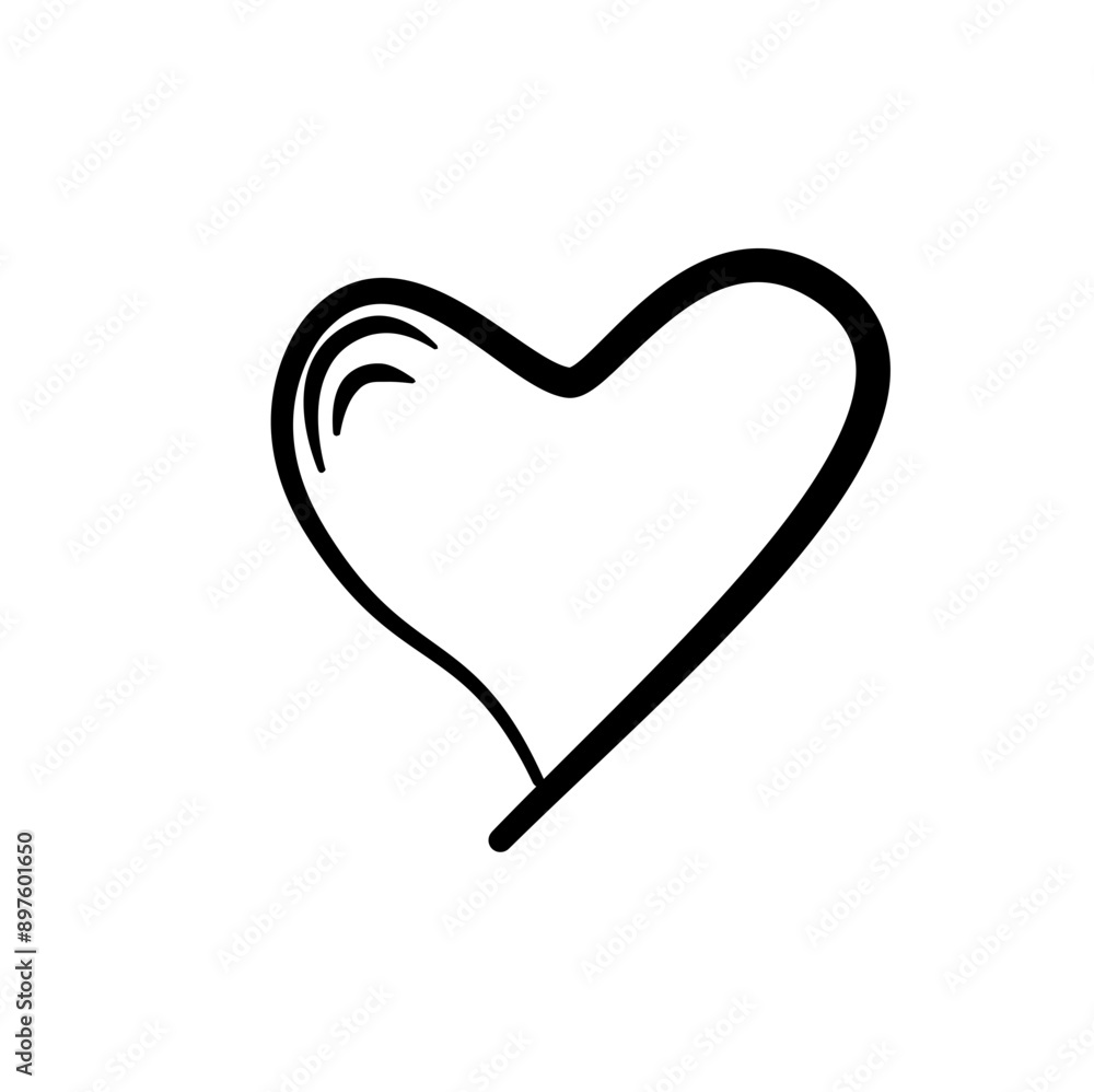 Hand drawn heart symbol vector illustration Hand drawn heart symbol vector illustration