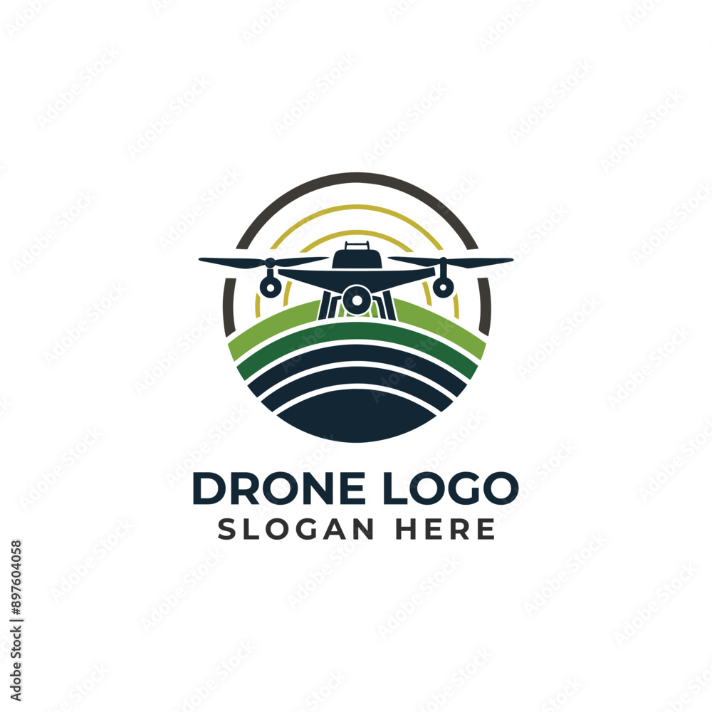 Obraz premium Drone Logo Vector