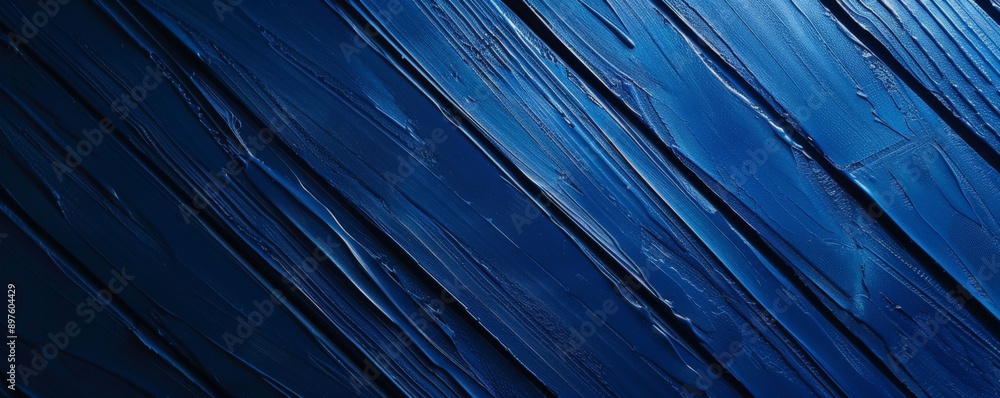 Obraz premium A rich blue background with a subtle texture of diagonal stripes, adding depth and interest while maintaining the boldness of the color.