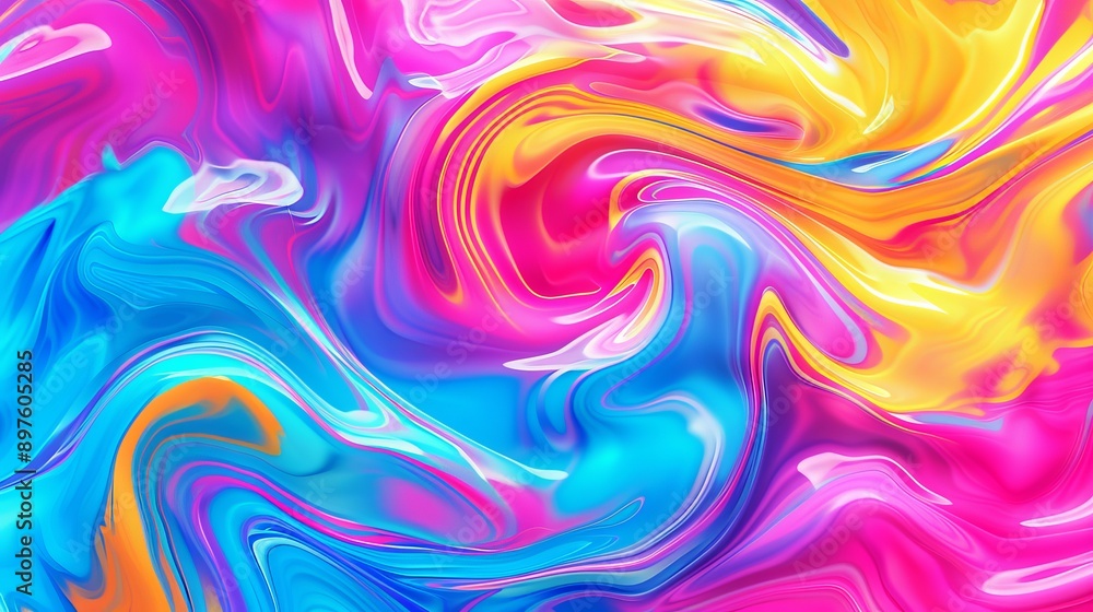 Colorful abstract fluid art with vibrant swirls Colorful abstract fluid art with vibrant swirls