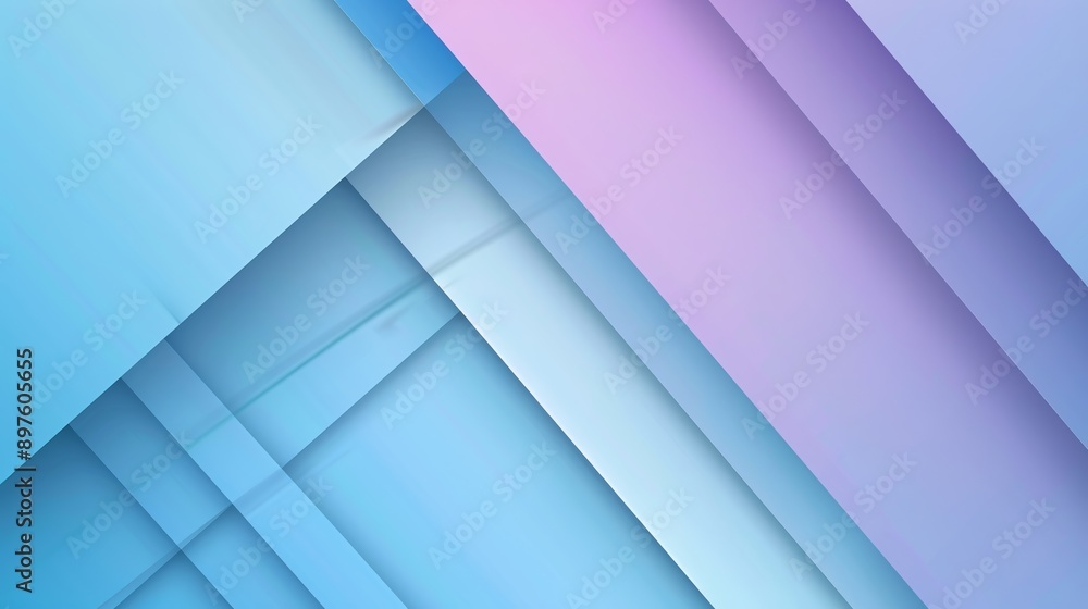 Modern and dynamic composition with geometric shapes in blue and purple hues on an abstract minimalist background Modern and dynamic composition with geometric shapes in blue and purple hues on an abstract minimalist background