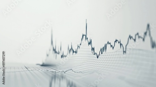 a?'imagine: Minimalist stock chart with a smooth, gradual upward slope, depicting a steady rise in stock prices on a clean white background.