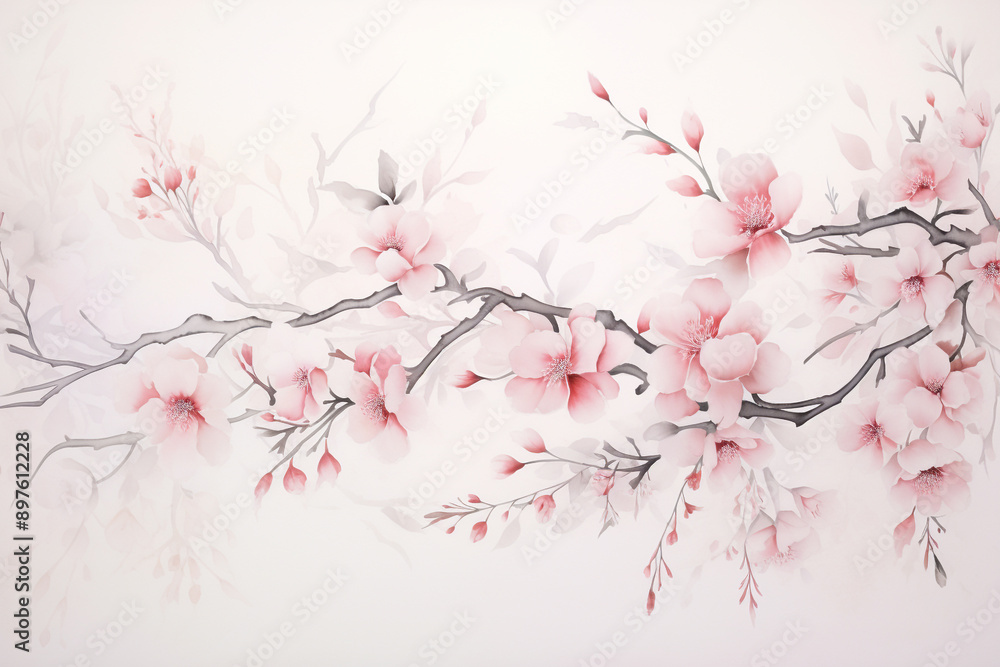 Naklejka premium Dreamy Watercolor Dandelion Dreams Chic Watercolor Thistle Temptation