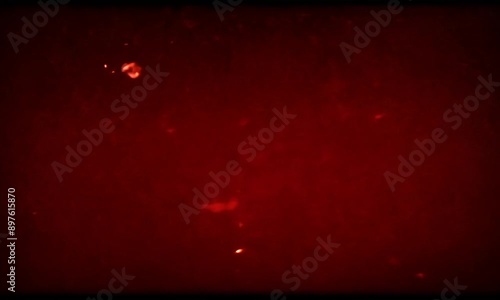 Red Film Overlay with scratches and grain texture 4K video