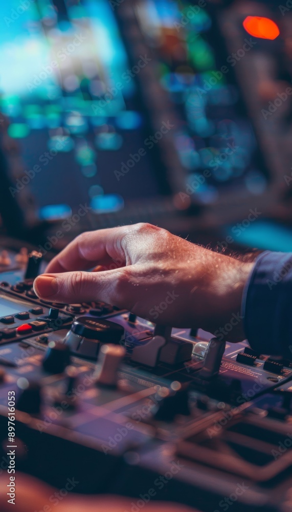 Hands Operating Flight Simulator Controls for Precision Training - Aviation, Education, and Simulation Hands Operating Flight Simulator Controls for Precision Training - Aviation, Education, and Simulation