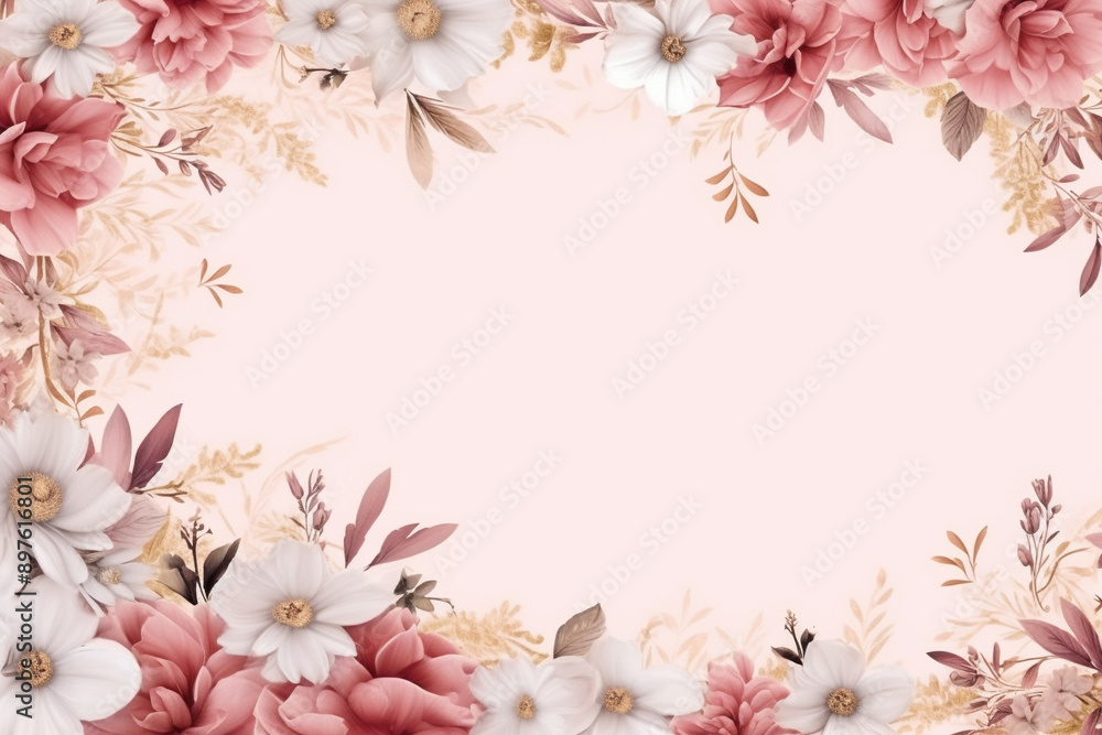 Fototapeta premium Tropical Watercolor Protea Paradise Vivid Watercolor Pansy Poetry