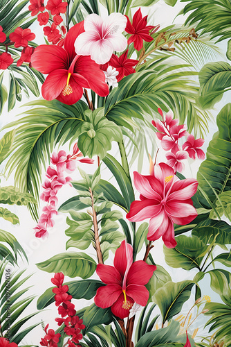 Watercolor Foxglove Fantasy Radiant Watercolor Hibiscus Harmony