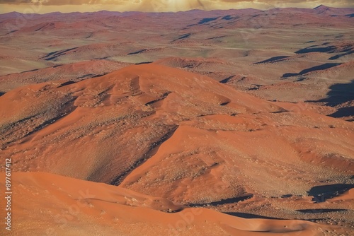 Namibia, the Namib desert, wild landscape, panorama in rain season