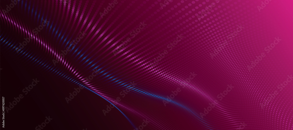 Futuristic dot wave. Abstract digital particle wave. Technology background. Colored musical wave. Dark background. Digital background with smooth, wavy curves. 3D vector illustration Futuristic dot wave. Abstract digital particle wave. Technology background. Colored musical wave. Dark background. Digital background with smooth, wavy curves. 3D vector illustration