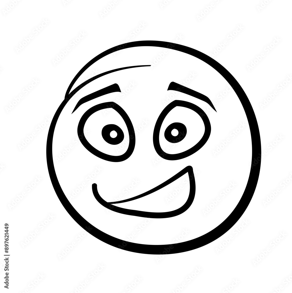Hand drawn sketch style. Emoji with different emotion mood, happy, sad, smile face. Comic line art vector illustration. Hand drawn sketch style. Emoji with different emotion mood, happy, sad, smile face. Comic line art vector illustration.