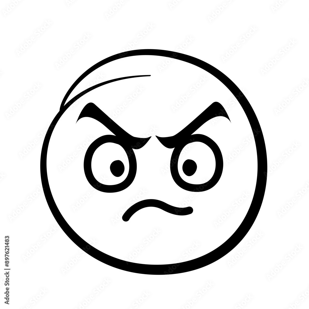 Hand drawn sketch style. Emoji with different emotion mood, happy, sad, smile face. Comic line art vector illustration. Hand drawn sketch style. Emoji with different emotion mood, happy, sad, smile face. Comic line art vector illustration.