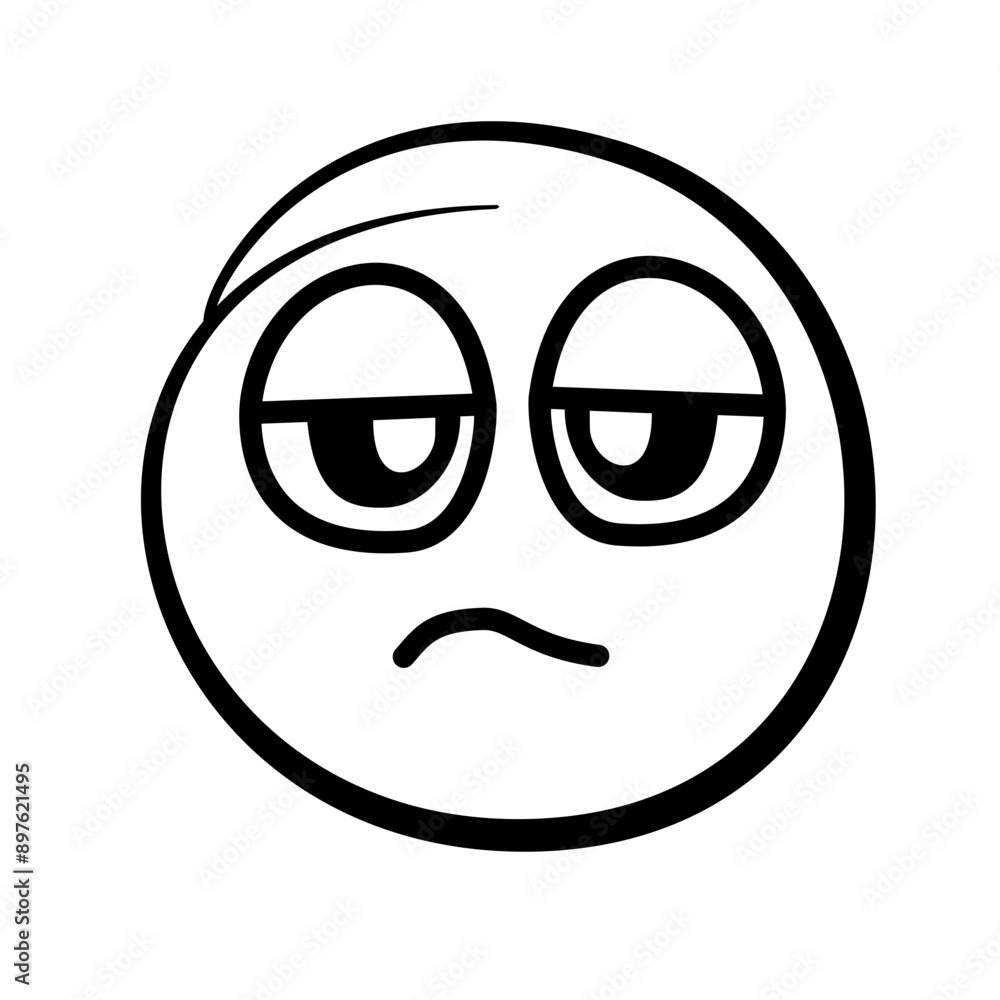 Hand drawn sketch style. Emoji with different emotion mood, happy, sad, smile face. Comic line art vector illustration. Hand drawn sketch style. Emoji with different emotion mood, happy, sad, smile face. Comic line art vector illustration.