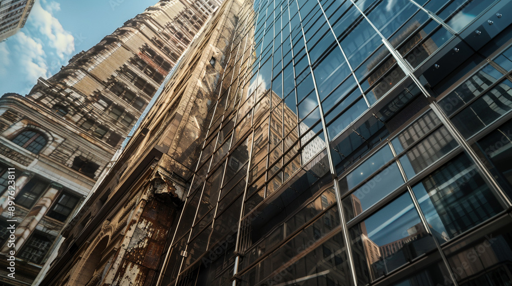 Fototapeta premium Echoes of Time: Old meets New