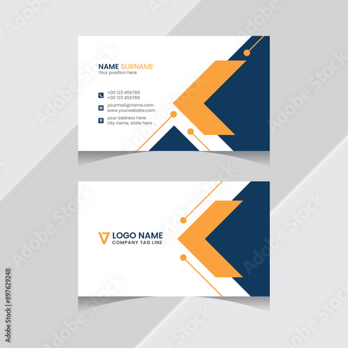 Professional | Modern | Creative | Double Sided | Corporate Business Card Design | Print Ready | Adobe illustrator Template